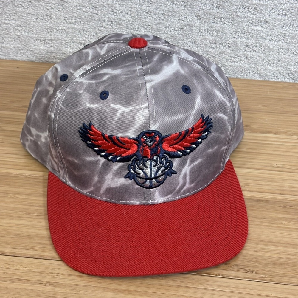Atlanta Hawks Mitchell & Ness Red Grey NBA Snapback - OSFA Tie-Dye Look